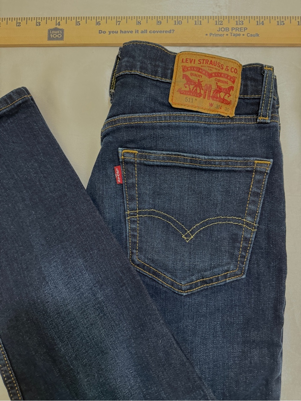 Levi's 511 Slim Fit Jeans Dark Wash W30 L30 - Picture 6 of 6